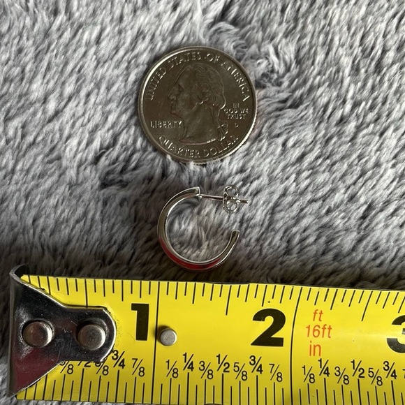 NEW Coach Huggie Earrings Pink / Silver With Butterfly Closure - Picture 12 of 15